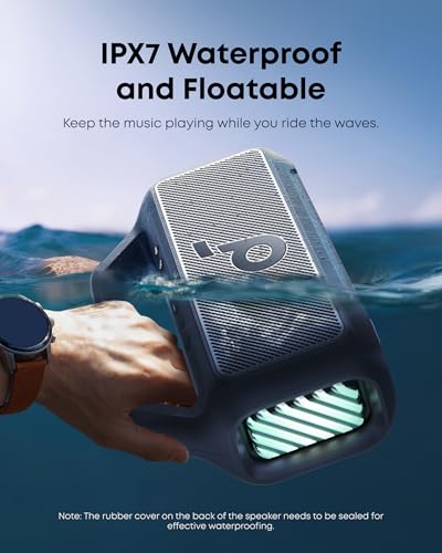 Soundcore Boom 2 by Anker, 80W Outdoor Bluetooth Speaker, 24H Playtime, IPX7 Waterproof, BassUp 2.0, Floatable, RGB Light 12