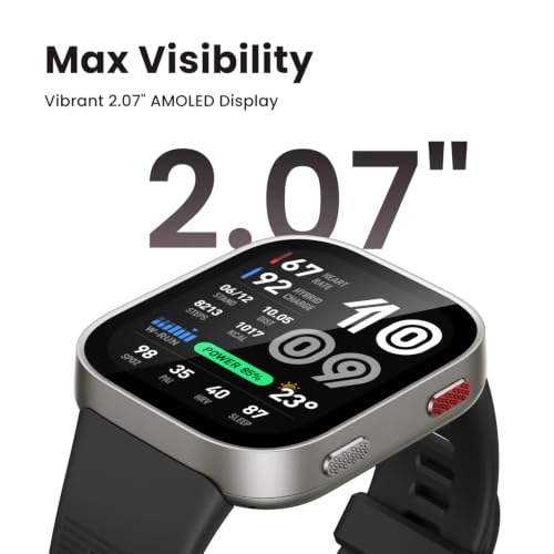 Amazfit Bip Max Smart Watch, 2.07" AMOLED Display, GPS, iOS/Android, 50mm, 20-Day Battery, 4GB Storage 3