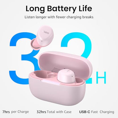 TOZO A1 Wireless Earbuds Bluetooth 5.3 Light Weight in Ear Headphones, IPX5 Waterproof, 2 Mics for AI Calls, Immersive Premium Sound 50