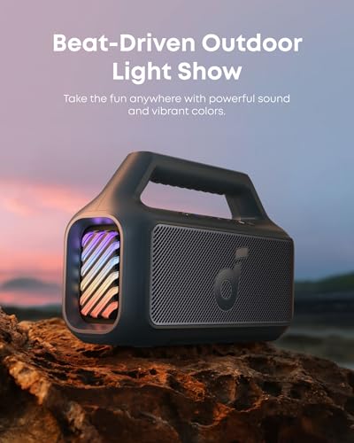 Soundcore Boom 2 by Anker, 80W Outdoor Bluetooth Speaker, 24H Playtime, IPX7 Waterproof, BassUp 2.0, Floatable, RGB Light 13