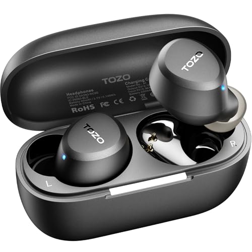 TOZO A1 Wireless Earbuds Bluetooth 5.3 Light Weight in Ear Headphones, IPX5 Waterproof, 2 Mics for AI Calls, Immersive Premium Sound 2