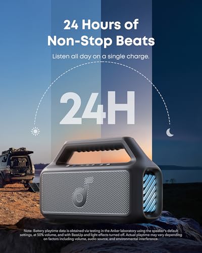 Soundcore Boom 2 by Anker, 80W Outdoor Bluetooth Speaker, 24H Playtime, IPX7 Waterproof, BassUp 2.0, Floatable, RGB Light 5