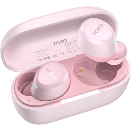 TOZO A1 Wireless Earbuds Bluetooth 5.3 Light Weight in Ear Headphones, IPX5 Waterproof, 2 Mics for AI Calls, Immersive Premium Sound 48
