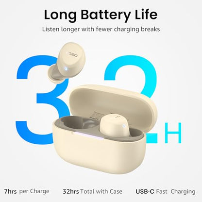 TOZO A1 Wireless Earbuds Bluetooth 5.3 Light Weight in Ear Headphones, IPX5 Waterproof, 2 Mics for AI Calls, Immersive Premium Sound 30