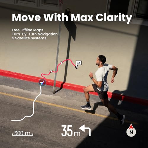 Amazfit Bip Max Smart Watch, 2.07" AMOLED Display, GPS, iOS/Android, 50mm, 20-Day Battery, 4GB Storage 6