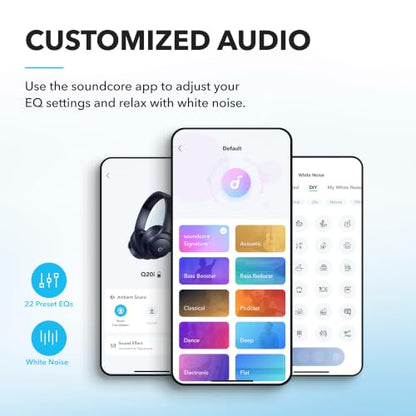 Soundcore by Anker Q20i Hybrid Active Noise Cancelling Headphones, Black 36