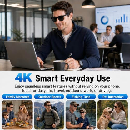 AI Smart Glasses with Camera, 4K Video, Real-Time Translation, AI Assistant 11