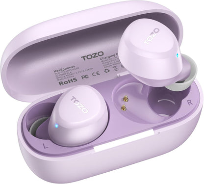TOZO A1 Wireless Earbuds Bluetooth 5.3 Light Weight in Ear Headphones, IPX5 Waterproof, 2 Mics for AI Calls, Immersive Premium Sound 40