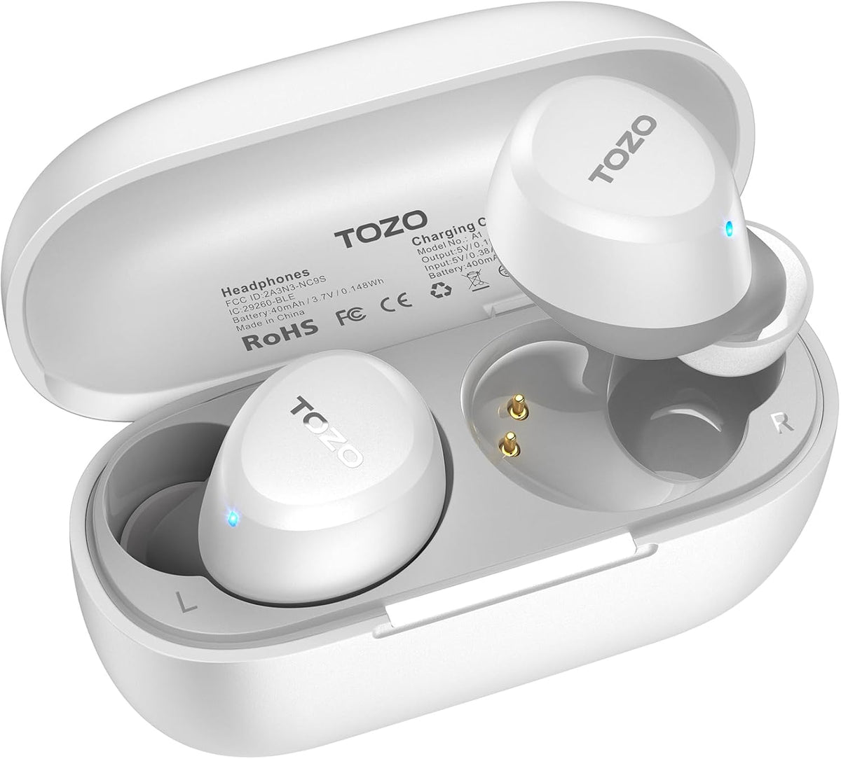 TOZO A1 Wireless Earbuds Bluetooth 5.3 Light Weight in Ear Headphones, IPX5 Waterproof, 2 Mics for AI Calls, Immersive Premium Sound 8