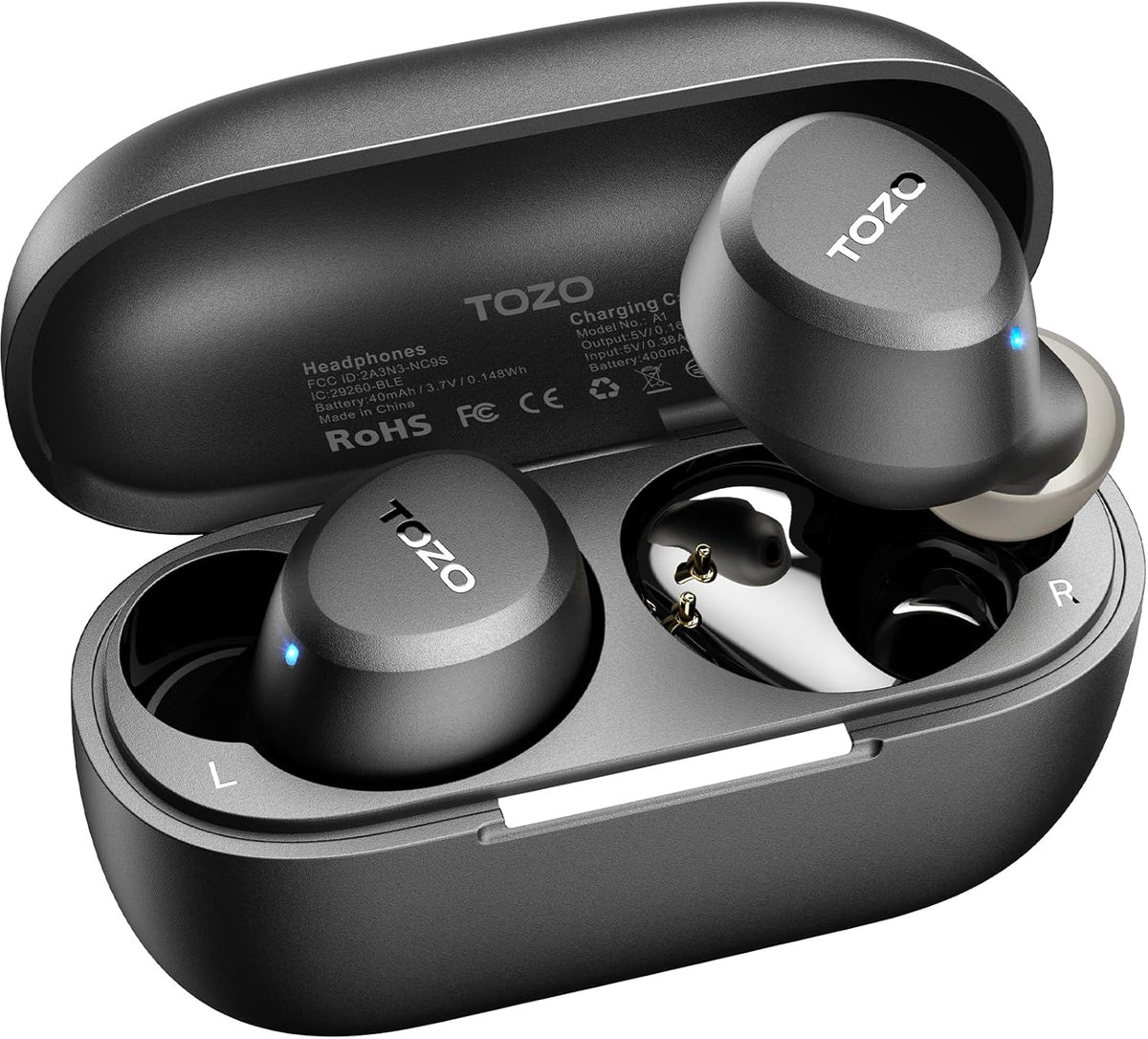 TOZO A1 Wireless Earbuds Bluetooth 5.3 Light Weight in Ear Headphones, IPX5 Waterproof, 2 Mics for AI Calls, Immersive Premium Sound 1