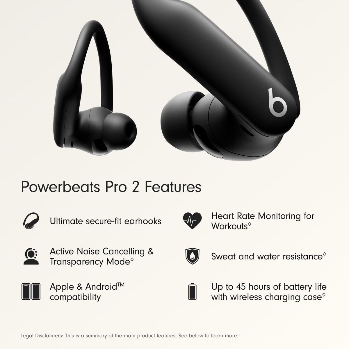 Beats Powerbeats Pro 2 - Wireless Noise Cancelling Workout Earbuds with Secure- Fit Earhooks 10